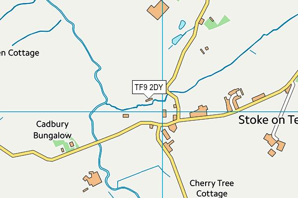 TF9 2DY map - OS VectorMap District (Ordnance Survey)
