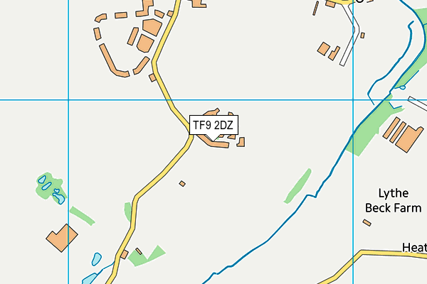 TF9 2DZ map - OS VectorMap District (Ordnance Survey)