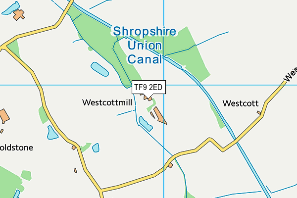 TF9 2ED map - OS VectorMap District (Ordnance Survey)