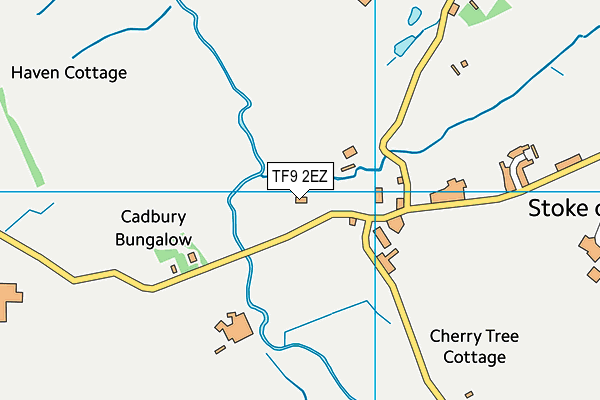 TF9 2EZ map - OS VectorMap District (Ordnance Survey)