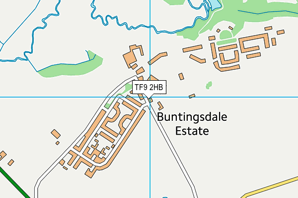 Buntingsdale Primary School and Nursery map (TF9 2HB) - OS VectorMap District (Ordnance Survey)