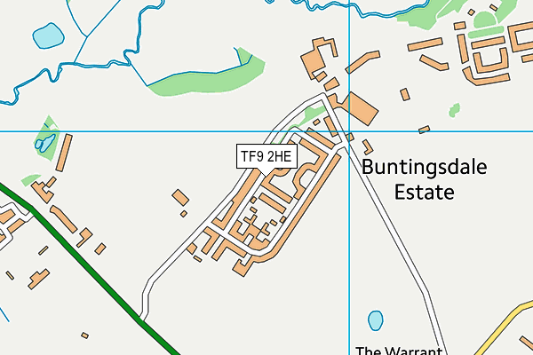 TF9 2HE map - OS VectorMap District (Ordnance Survey)