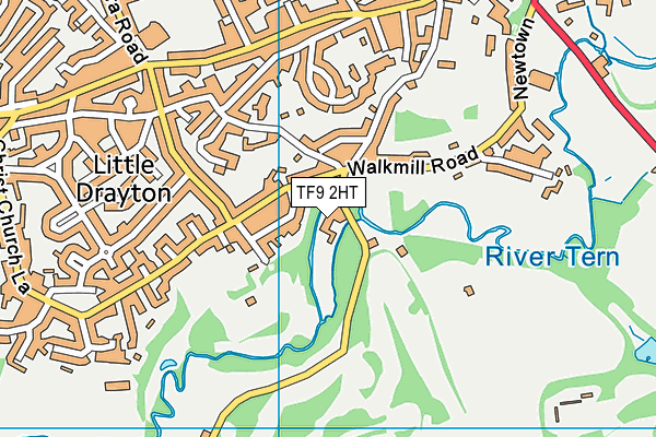 TF9 2HT map - OS VectorMap District (Ordnance Survey)