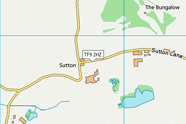 TF9 2HZ map - OS VectorMap District (Ordnance Survey)