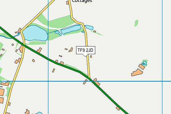 TF9 2JD map - OS VectorMap District (Ordnance Survey)