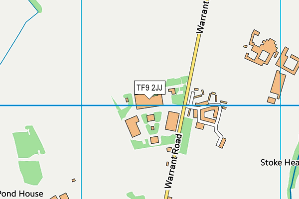 TF9 2JJ map - OS VectorMap District (Ordnance Survey)