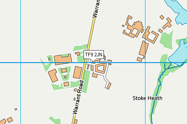 TF9 2JN map - OS VectorMap District (Ordnance Survey)