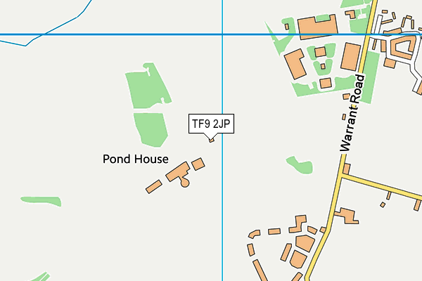 TF9 2JP map - OS VectorMap District (Ordnance Survey)