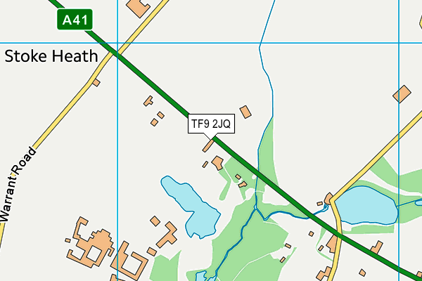 TF9 2JQ map - OS VectorMap District (Ordnance Survey)