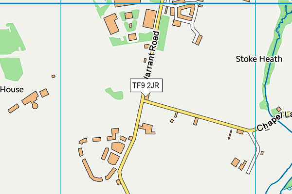 TF9 2JR map - OS VectorMap District (Ordnance Survey)