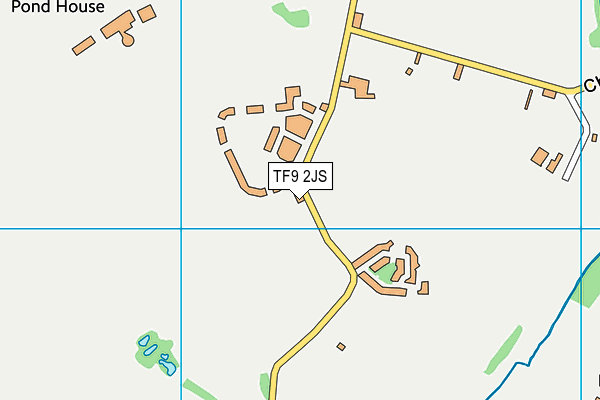 TF9 2JS map - OS VectorMap District (Ordnance Survey)