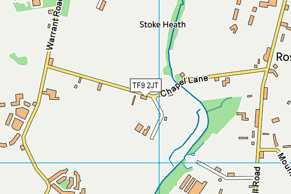 TF9 2JT map - OS VectorMap District (Ordnance Survey)