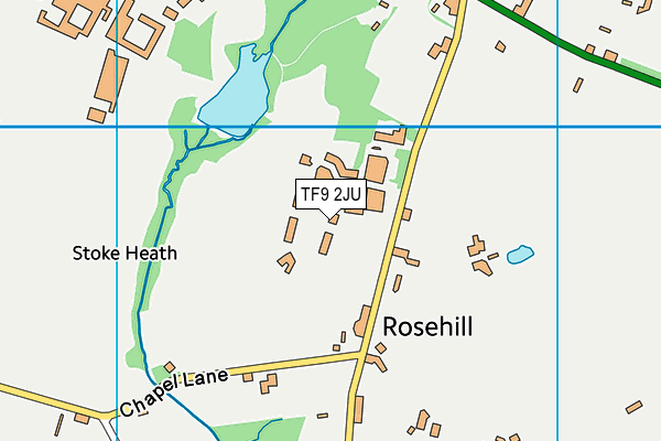 TF9 2JU map - OS VectorMap District (Ordnance Survey)