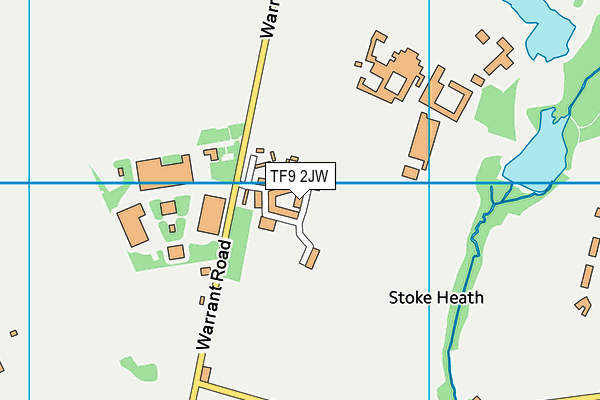 TF9 2JW map - OS VectorMap District (Ordnance Survey)