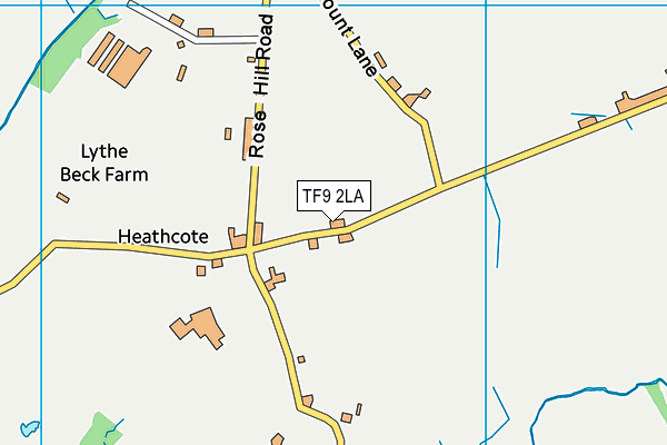 TF9 2LA map - OS VectorMap District (Ordnance Survey)