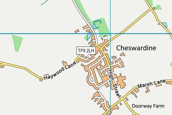 TF9 2LH map - OS VectorMap District (Ordnance Survey)