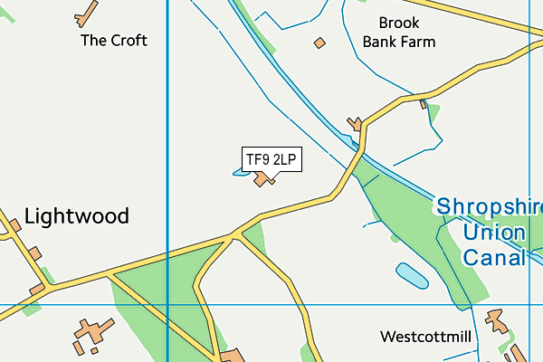 TF9 2LP map - OS VectorMap District (Ordnance Survey)