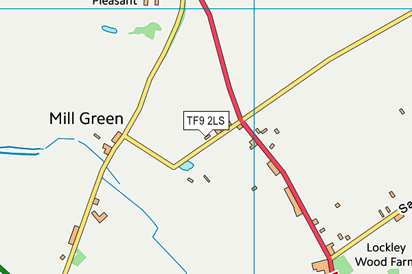 TF9 2LS map - OS VectorMap District (Ordnance Survey)