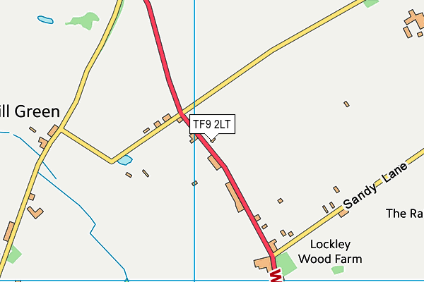 TF9 2LT map - OS VectorMap District (Ordnance Survey)