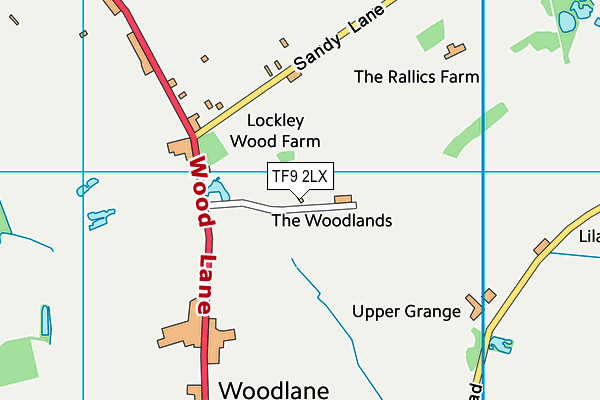 TF9 2LX map - OS VectorMap District (Ordnance Survey)