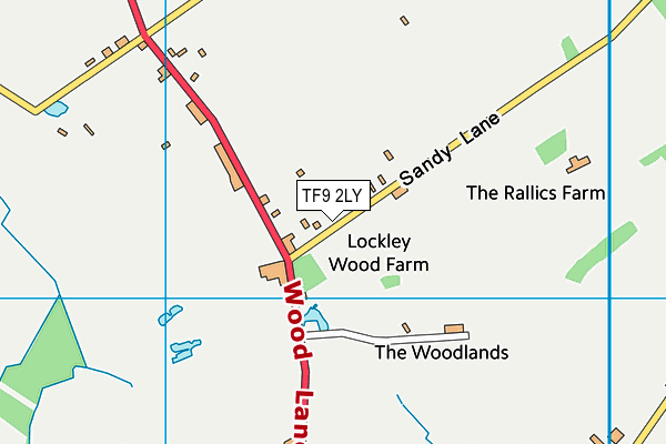 TF9 2LY map - OS VectorMap District (Ordnance Survey)