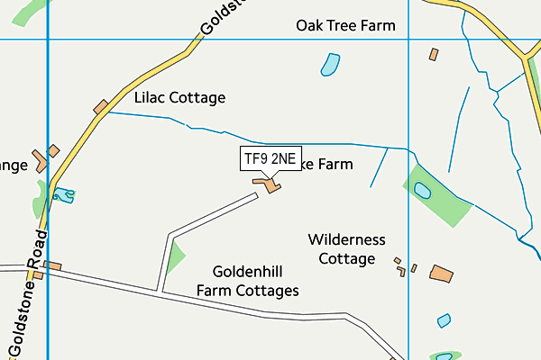 TF9 2NE map - OS VectorMap District (Ordnance Survey)