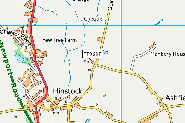 TF9 2NF map - OS VectorMap District (Ordnance Survey)