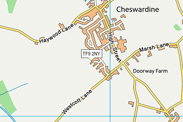 TF9 2NY map - OS VectorMap District (Ordnance Survey)