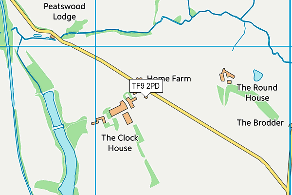 TF9 2PD map - OS VectorMap District (Ordnance Survey)