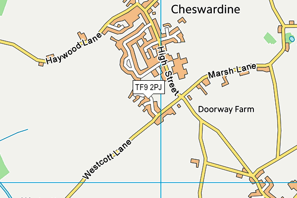 TF9 2PJ map - OS VectorMap District (Ordnance Survey)