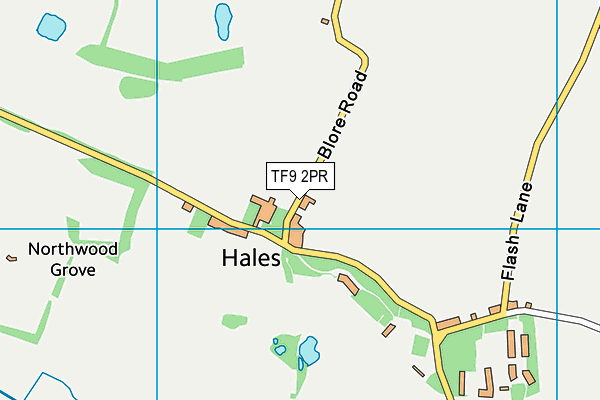 TF9 2PR map - OS VectorMap District (Ordnance Survey)