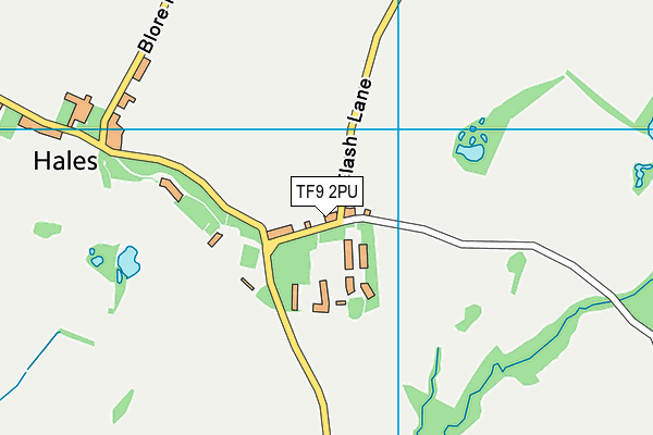 TF9 2PU map - OS VectorMap District (Ordnance Survey)