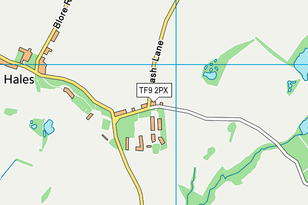 TF9 2PX map - OS VectorMap District (Ordnance Survey)