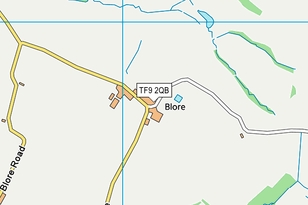 TF9 2QB map - OS VectorMap District (Ordnance Survey)