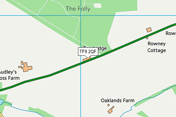 TF9 2QF map - OS VectorMap District (Ordnance Survey)