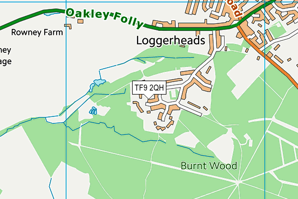 TF9 2QH map - OS VectorMap District (Ordnance Survey)