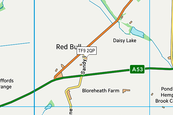 TF9 2QP map - OS VectorMap District (Ordnance Survey)