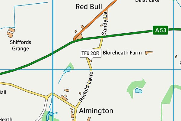 TF9 2QR map - OS VectorMap District (Ordnance Survey)