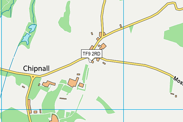 TF9 2RD map - OS VectorMap District (Ordnance Survey)