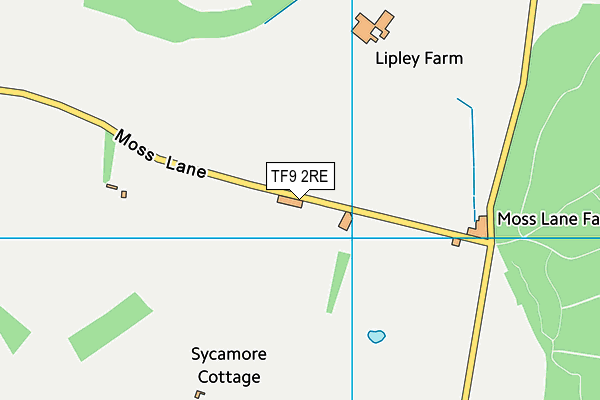 TF9 2RE map - OS VectorMap District (Ordnance Survey)