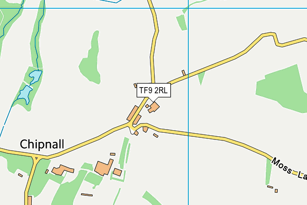 TF9 2RL map - OS VectorMap District (Ordnance Survey)