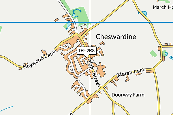 Map of POPPY COTTAGE CHESWARDINE LIMITED at district scale