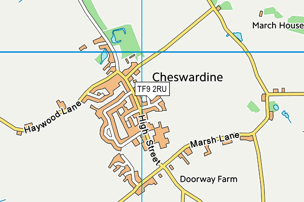Cheswardine Primary and Nursery School map (TF9 2RU) - OS VectorMap District (Ordnance Survey)