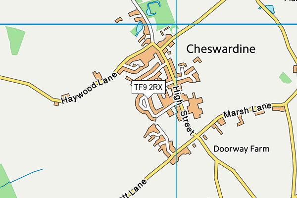 TF9 2RX map - OS VectorMap District (Ordnance Survey)