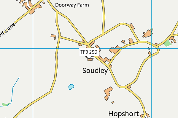 TF9 2SD map - OS VectorMap District (Ordnance Survey)