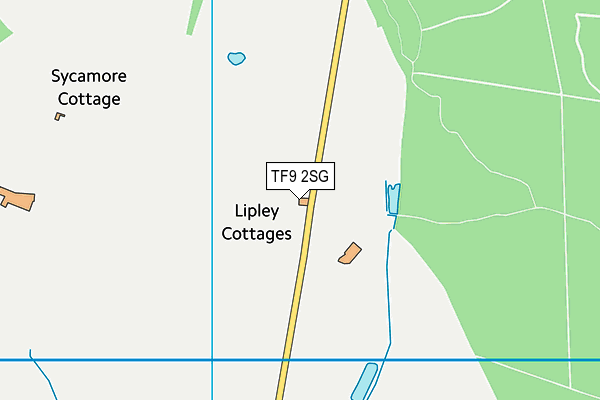 TF9 2SG map - OS VectorMap District (Ordnance Survey)