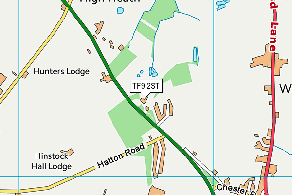 TF9 2ST map - OS VectorMap District (Ordnance Survey)