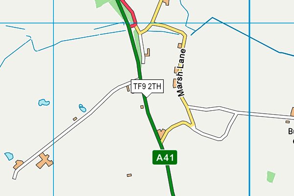 TF9 2TH map - OS VectorMap District (Ordnance Survey)