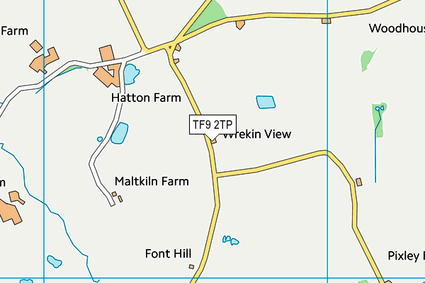 TF9 2TP map - OS VectorMap District (Ordnance Survey)