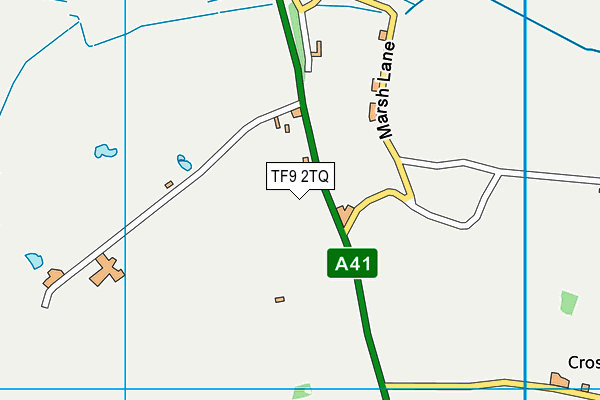 TF9 2TQ map - OS VectorMap District (Ordnance Survey)